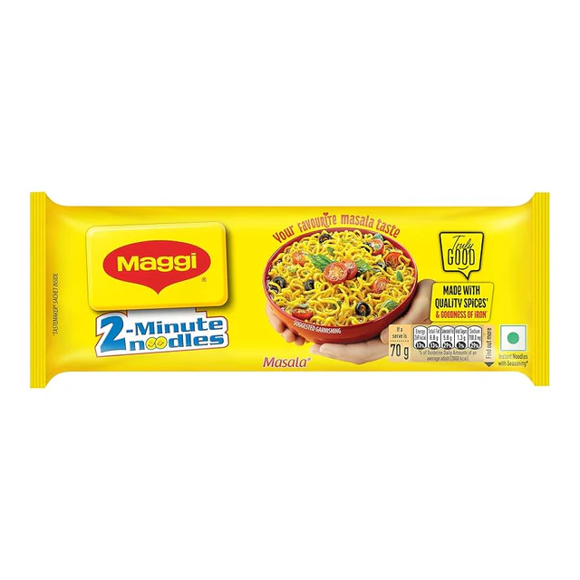 MAGGI 2-Minute Instant Noodles|Masala Noodles With Goodness Of Iron | Made With Choicest Quality Spices | Favourite Masala Taste|420g 6 in 1pack
